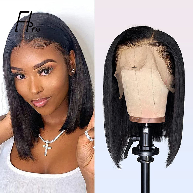 13x4 Front Lace Wig Bob Natural Density Virgin Hair Wigs